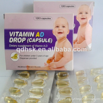 Vitamin Ad Drop (Soft Capsules) para Crianças
